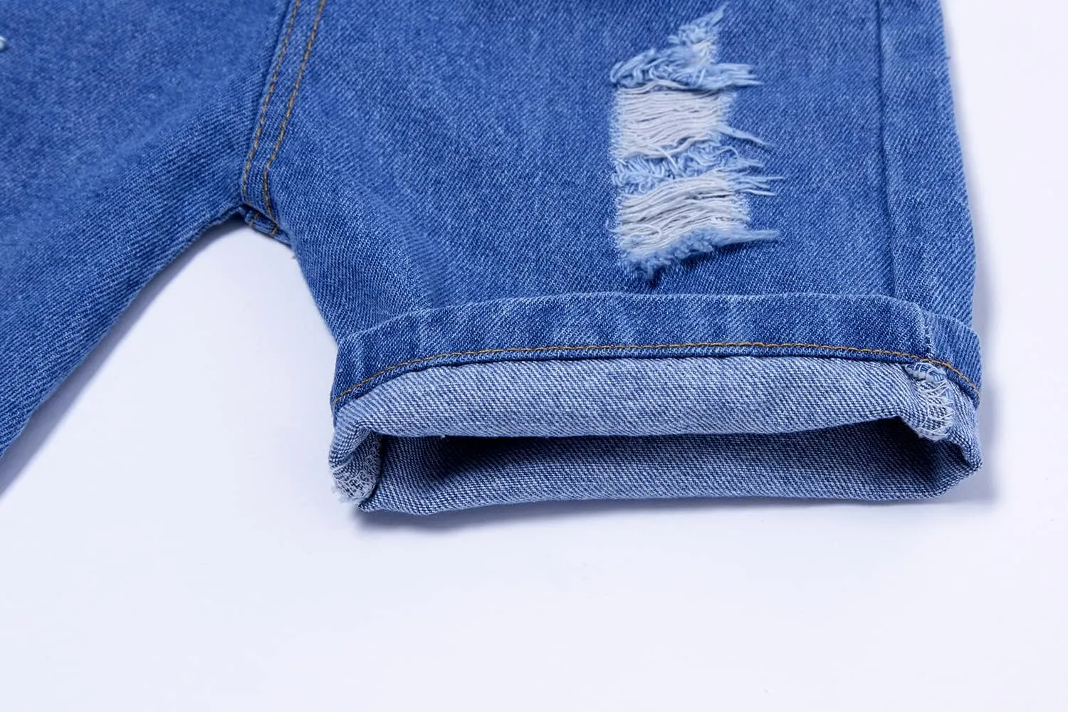 Mud Kingdom Fashion Boys Denim Shorts Elastic Waist