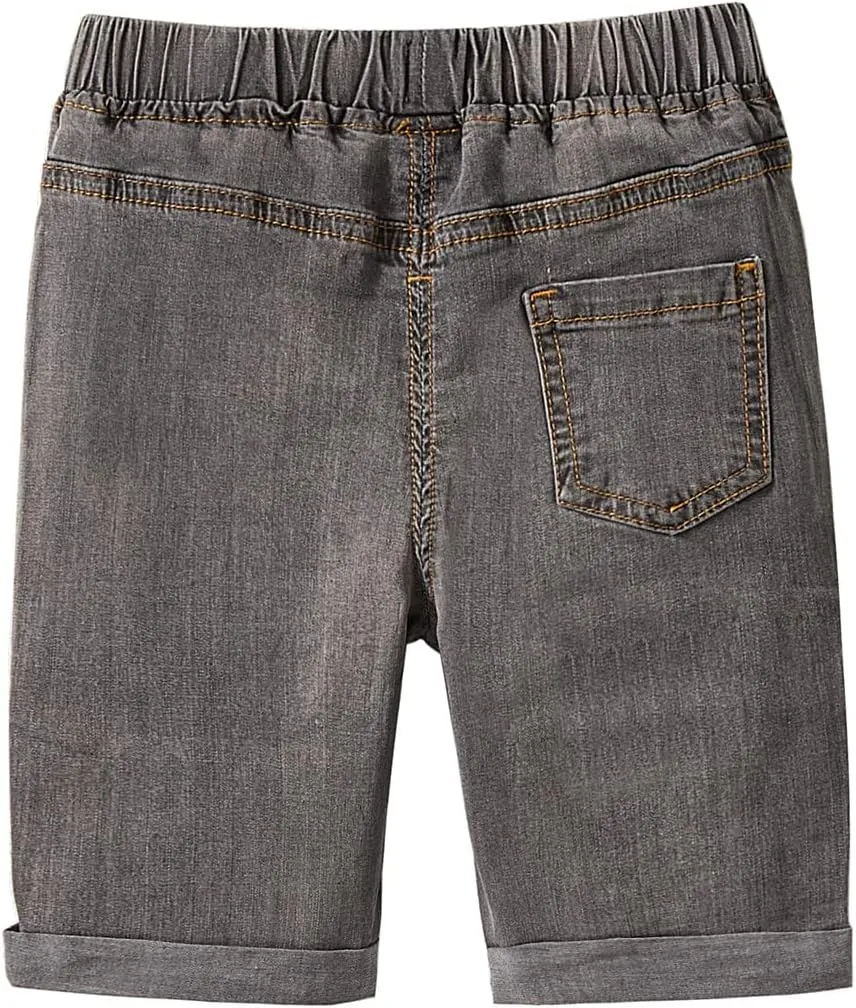 Mud Kingdom Fashion Boys Denim Shorts Elastic Waist