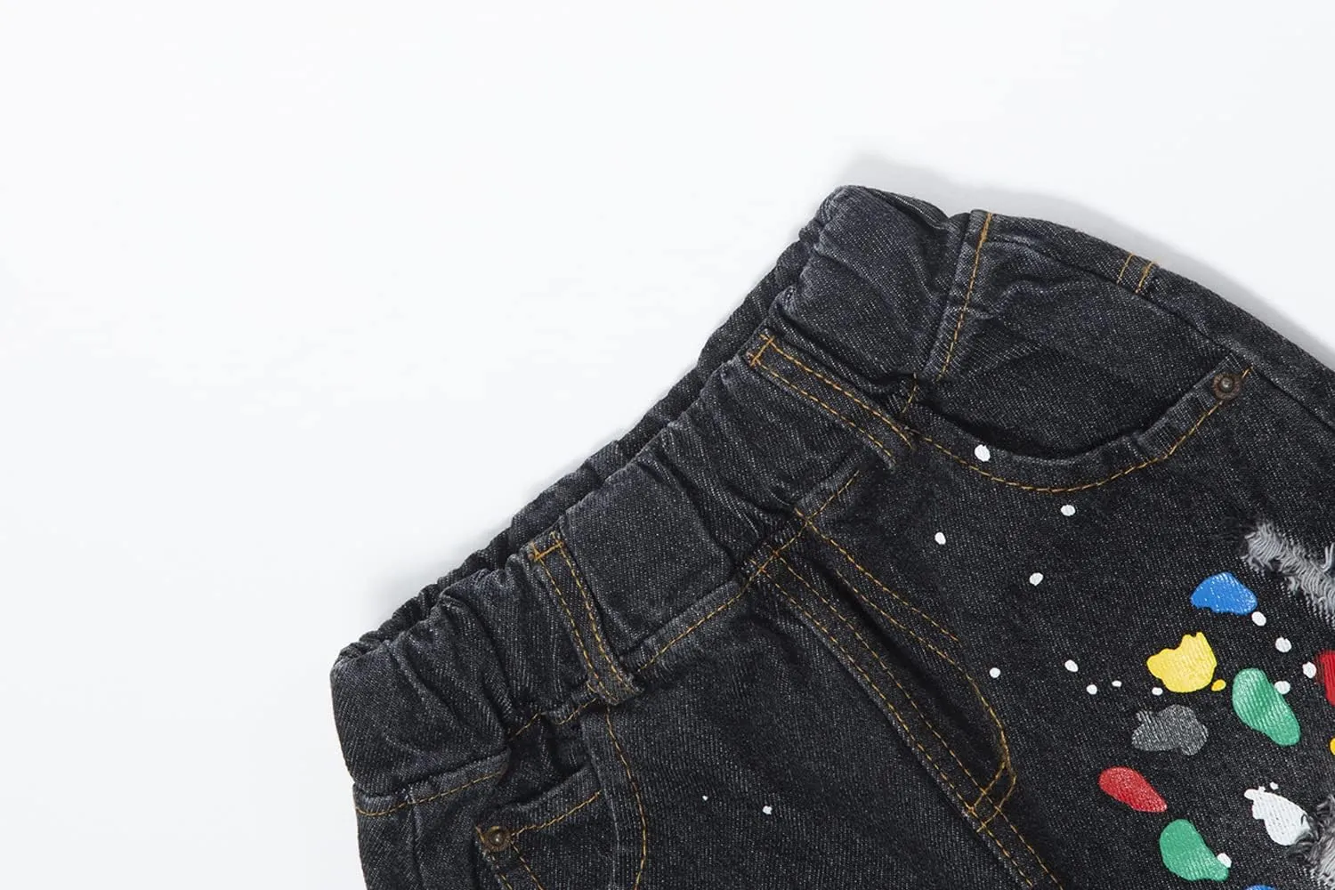 Mud Kingdom Fashion Boys Denim Shorts Elastic Waist