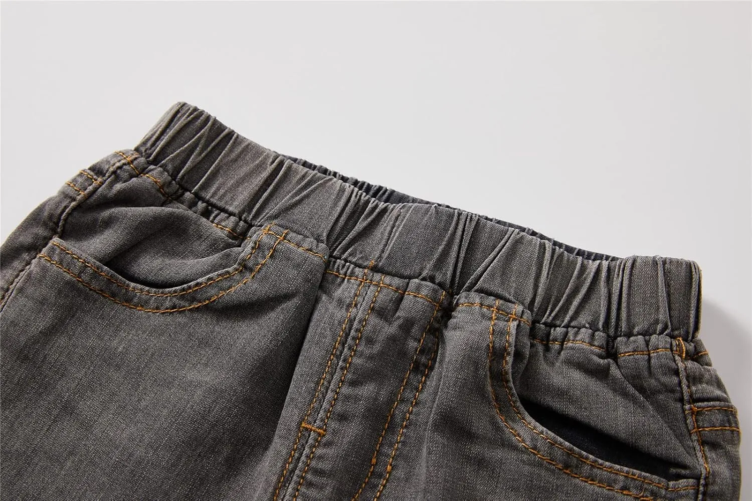 Mud Kingdom Fashion Boys Denim Shorts Elastic Waist