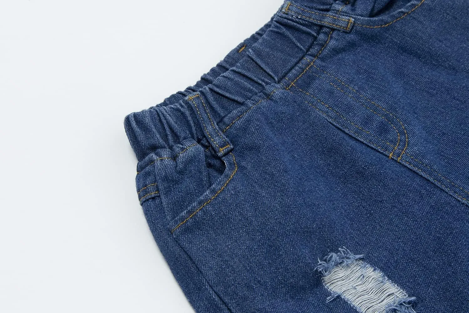 Mud Kingdom Fashion Boys Denim Shorts Elastic Waist