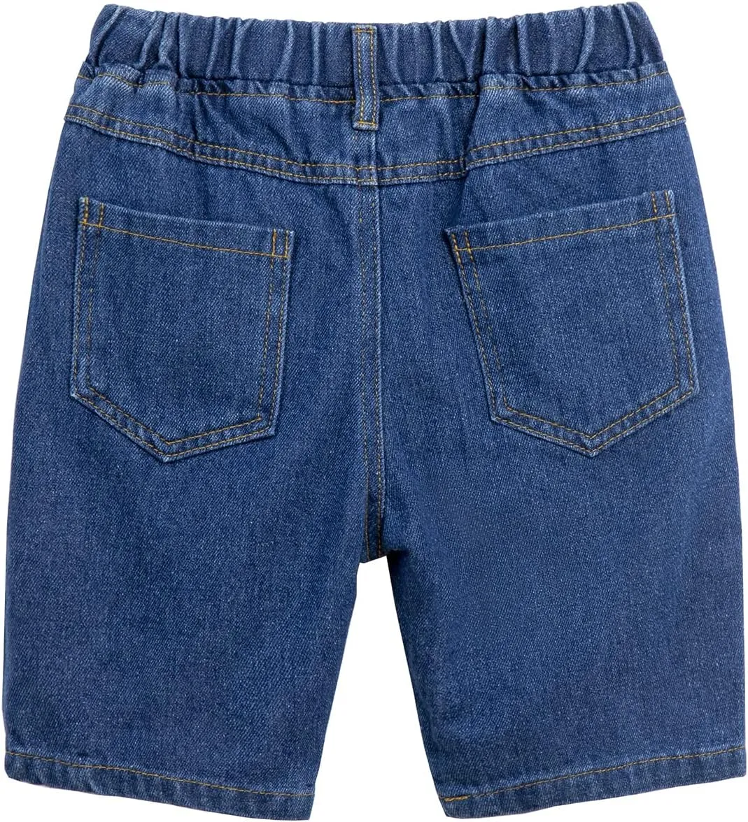 Mud Kingdom Fashion Boys Denim Shorts Elastic Waist