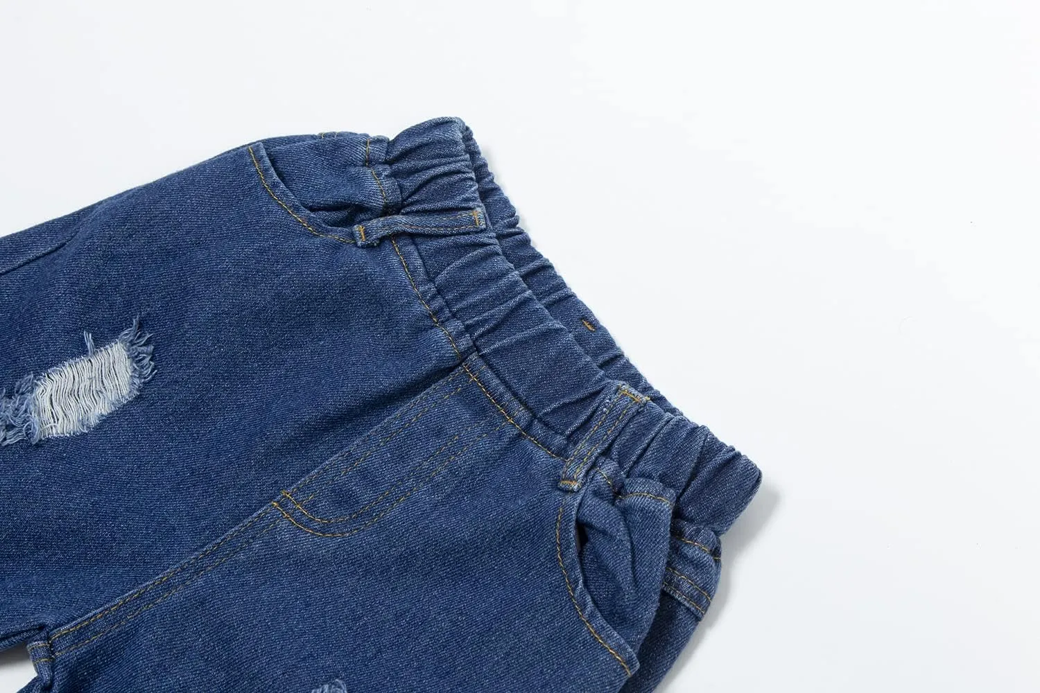 Mud Kingdom Fashion Boys Denim Shorts Elastic Waist
