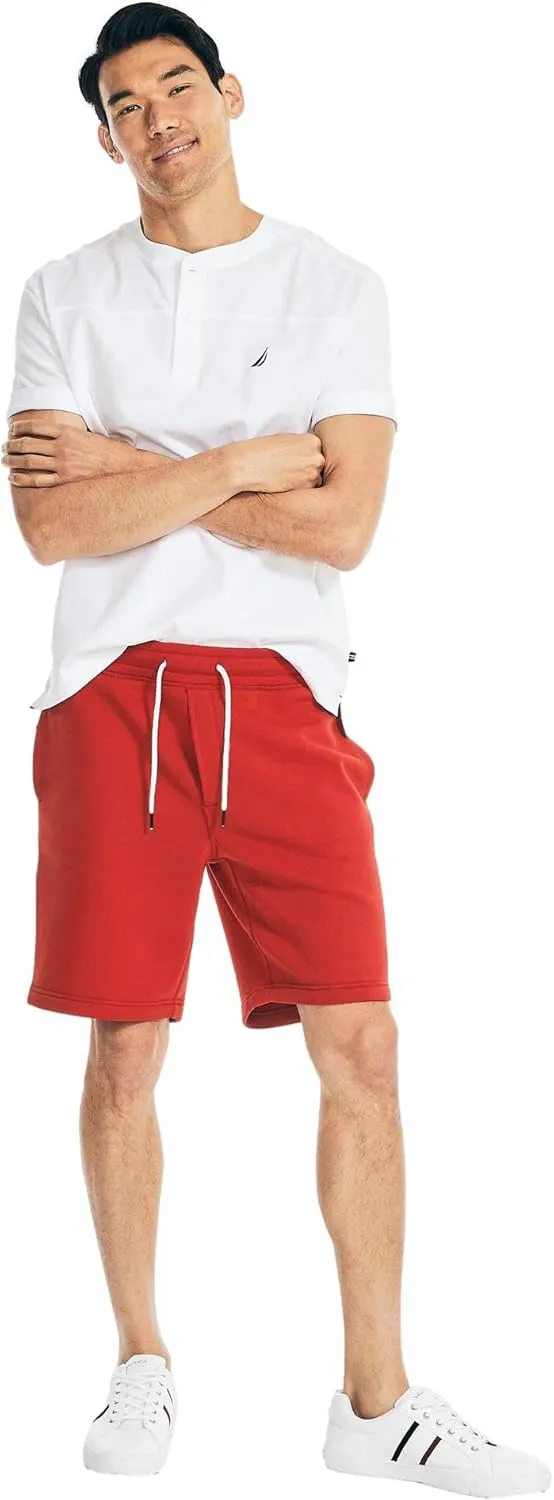 Nautica Mens Soft Cotton Fleece Jogger Gym Active Sweat Shorts