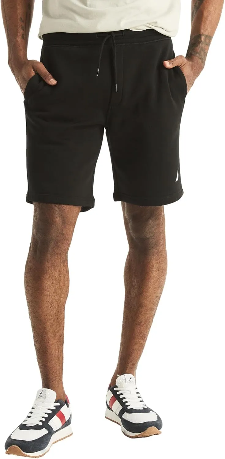 Nautica Mens Soft Cotton Fleece Jogger Gym Active Sweat Shorts