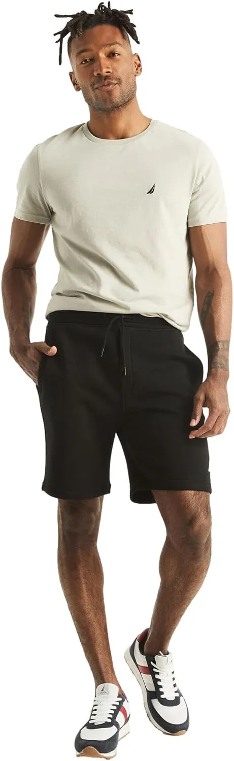 Nautica Mens Soft Cotton Fleece Jogger Gym Active Sweat Shorts