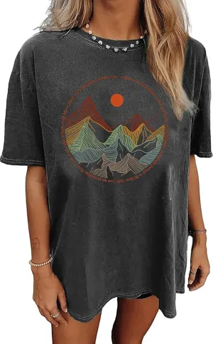 Oversized Christian Shirts for Women/Faith Jesus Graphic Tees/Bible Verse Short Sleeve Casual Loose T-Shirt Top