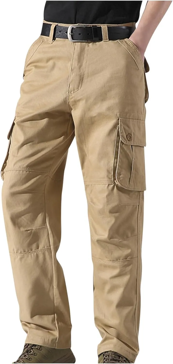 Quick Dry Lightweight Hiking Cargo Work Pants for Men Relaxed Fit Tactical Cargo Work Pants with Multi Pocket