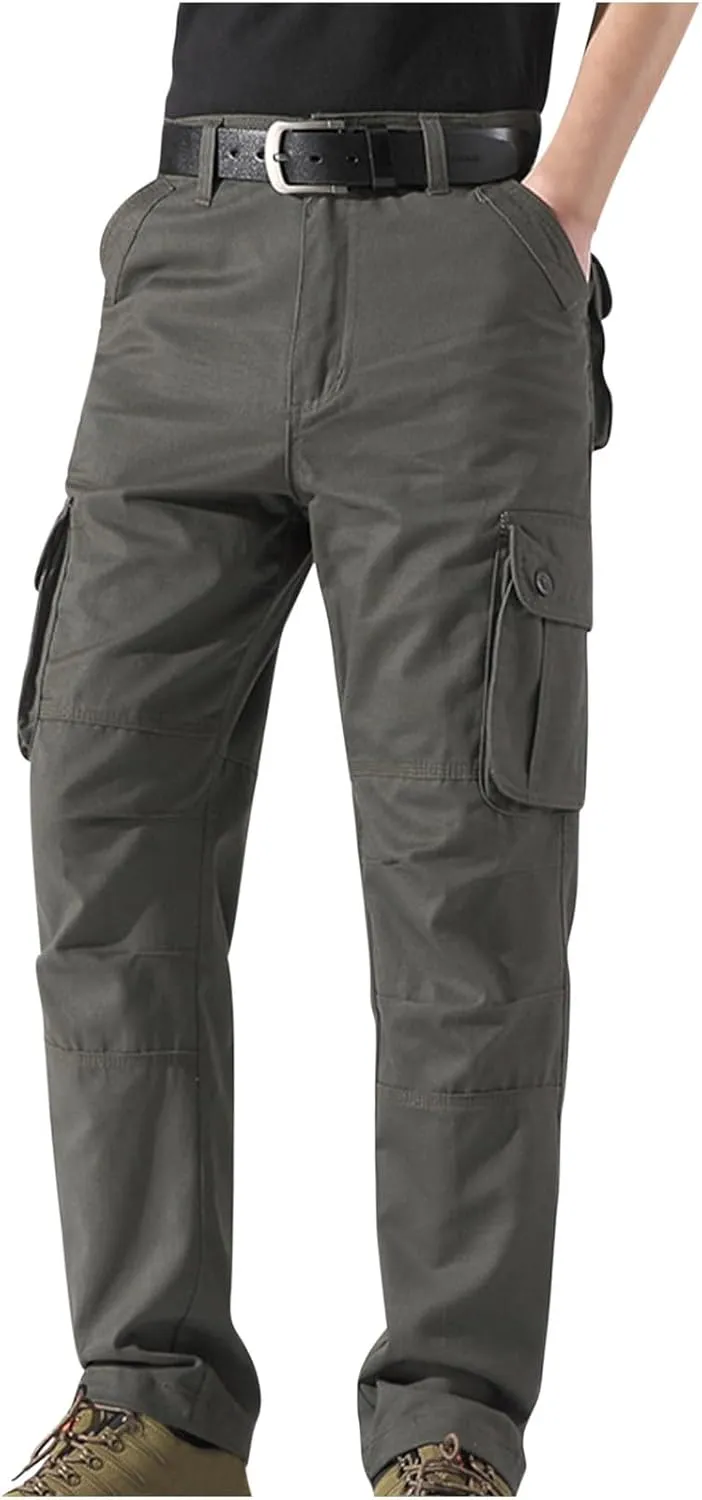 Quick Dry Lightweight Hiking Cargo Work Pants for Men Relaxed Fit Tactical Cargo Work Pants with Multi Pocket