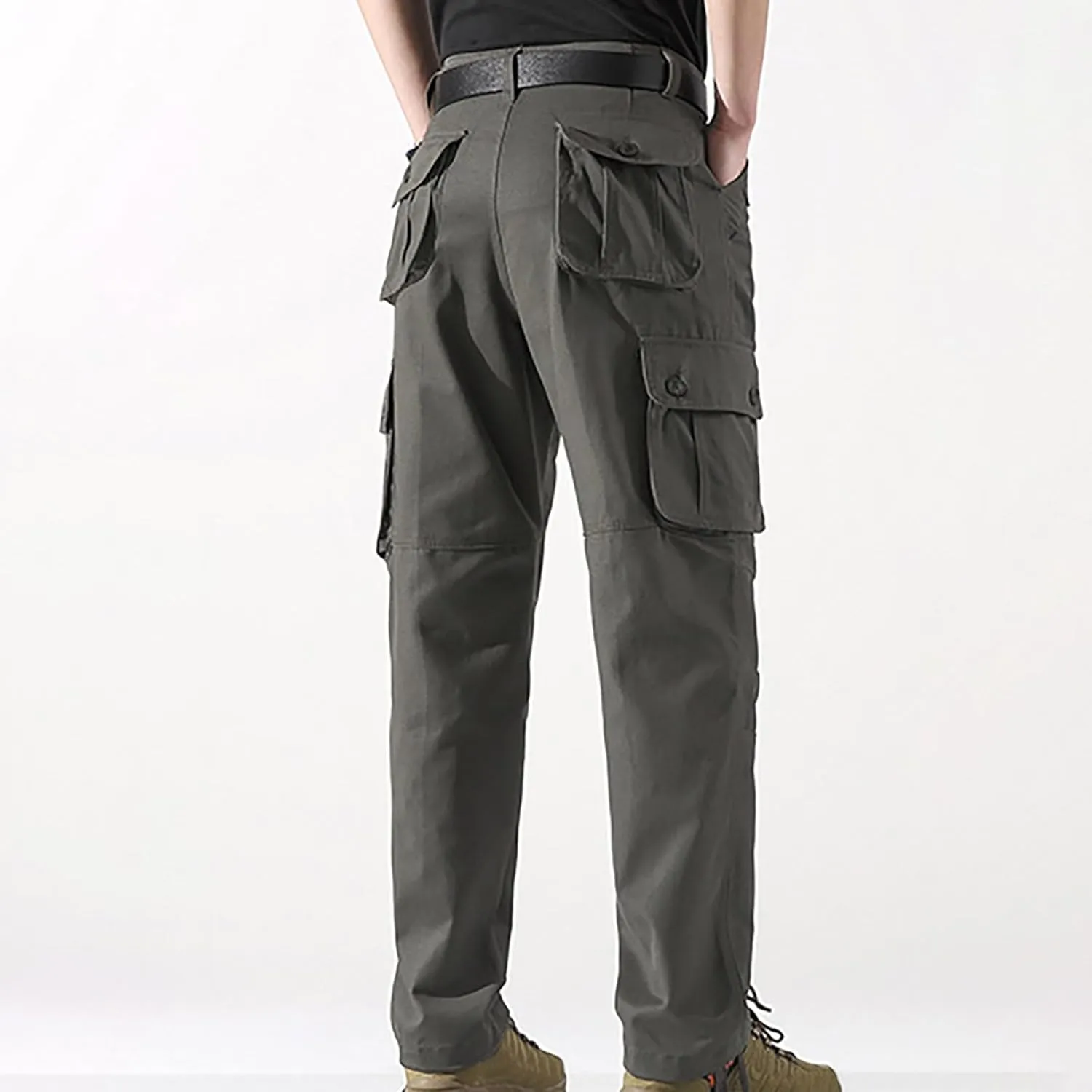 Quick Dry Lightweight Hiking Cargo Work Pants for Men Relaxed Fit Tactical Cargo Work Pants with Multi Pocket