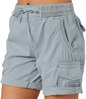 Rvidbe Cargo Shorts Women Baggy Casual Dressy High Waist 6 Pockets Cargo Shorts 2024 Spring Hiking Outdoor Lounge Shorts