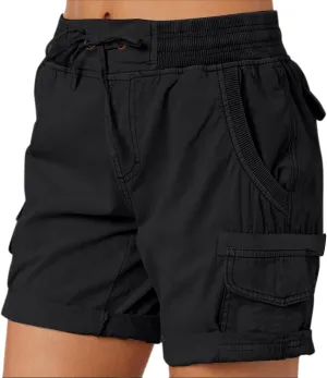 Rvidbe Cargo Shorts Women Baggy Casual Dressy High Waist 6 Pockets Cargo Shorts 2024 Spring Hiking Outdoor Lounge Shorts
