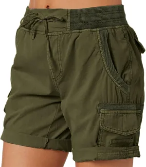Rvidbe Cargo Shorts Women Baggy Casual Dressy High Waist 6 Pockets Cargo Shorts 2024 Spring Hiking Outdoor Lounge Shorts