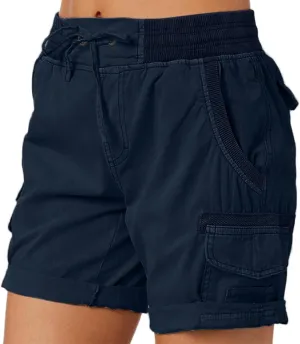 Rvidbe Cargo Shorts Women Baggy Casual Dressy High Waist 6 Pockets Cargo Shorts 2024 Spring Hiking Outdoor Lounge Shorts