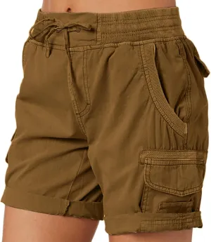 Rvidbe Cargo Shorts Women Baggy Casual Dressy High Waist 6 Pockets Cargo Shorts 2024 Spring Hiking Outdoor Lounge Shorts