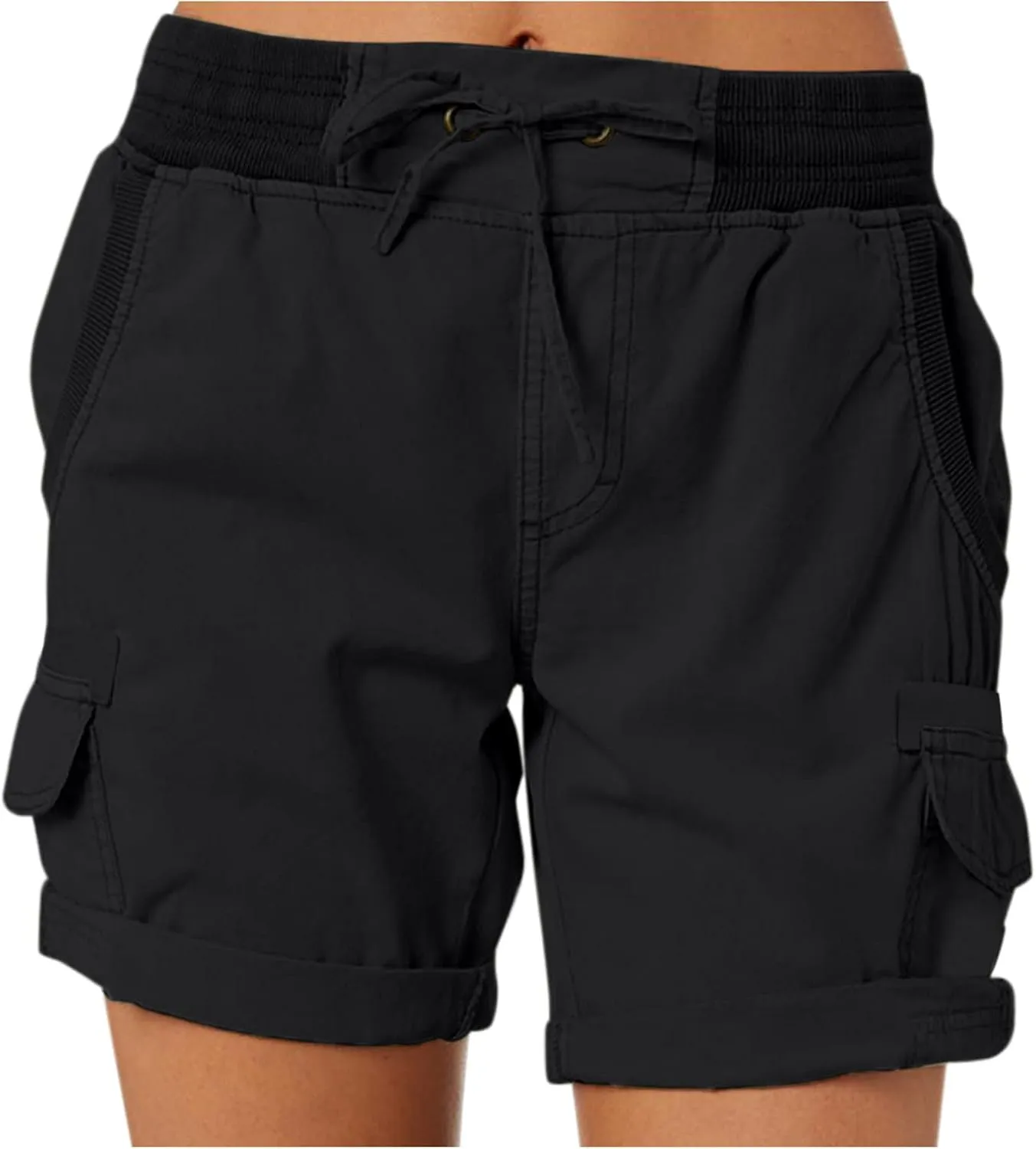 Rvidbe Cargo Shorts Women Baggy Casual Dressy High Waist 6 Pockets Cargo Shorts 2024 Spring Hiking Outdoor Lounge Shorts