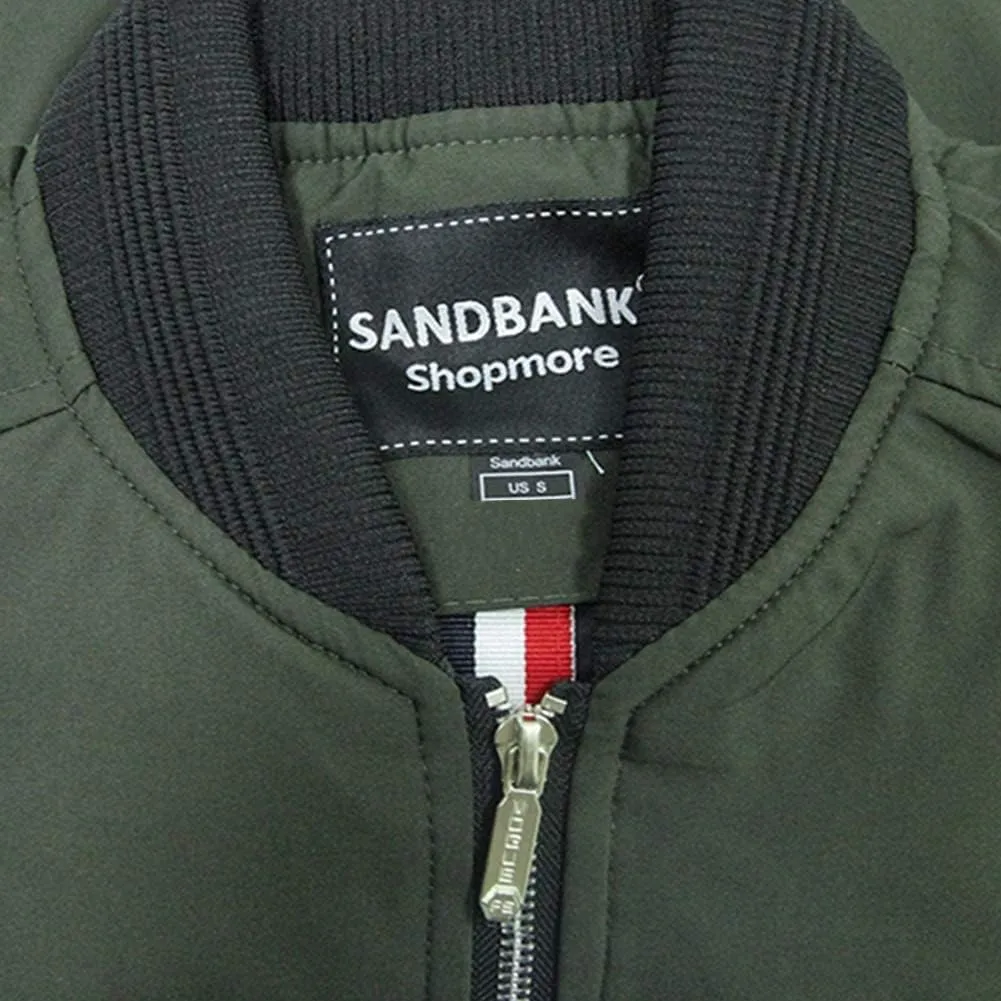 sandbank Men's Slim Fit Lightweight Softshell Flight Bomber Jacket Coat