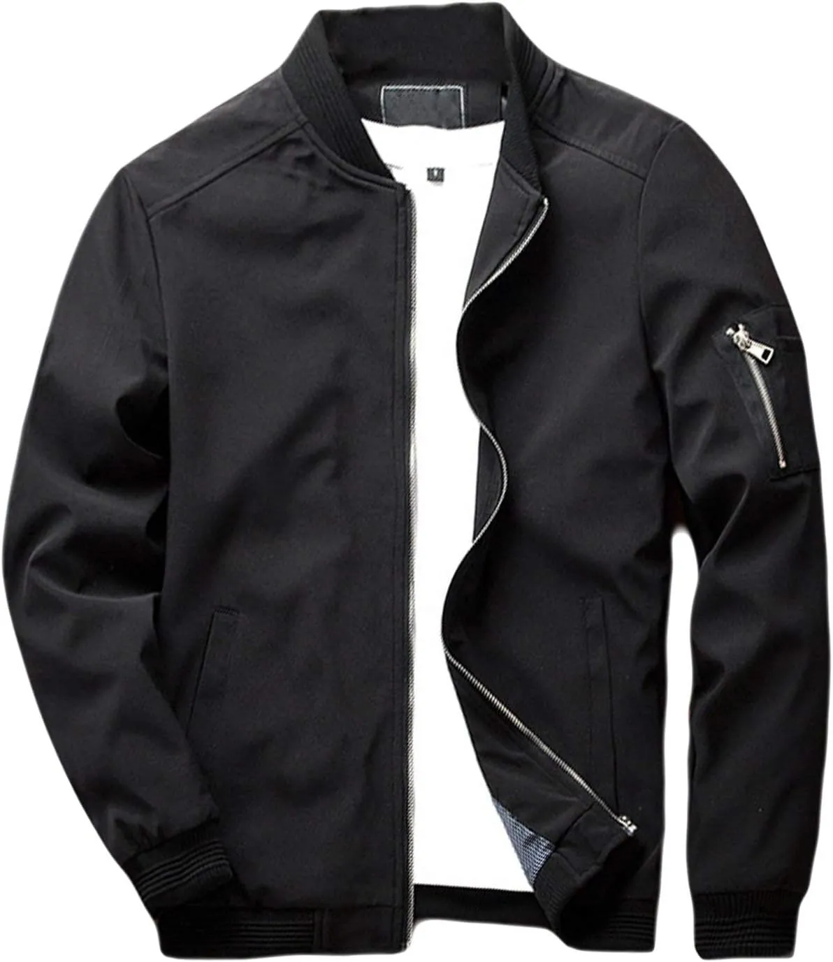sandbank Men's Slim Fit Lightweight Softshell Flight Bomber Jacket Coat