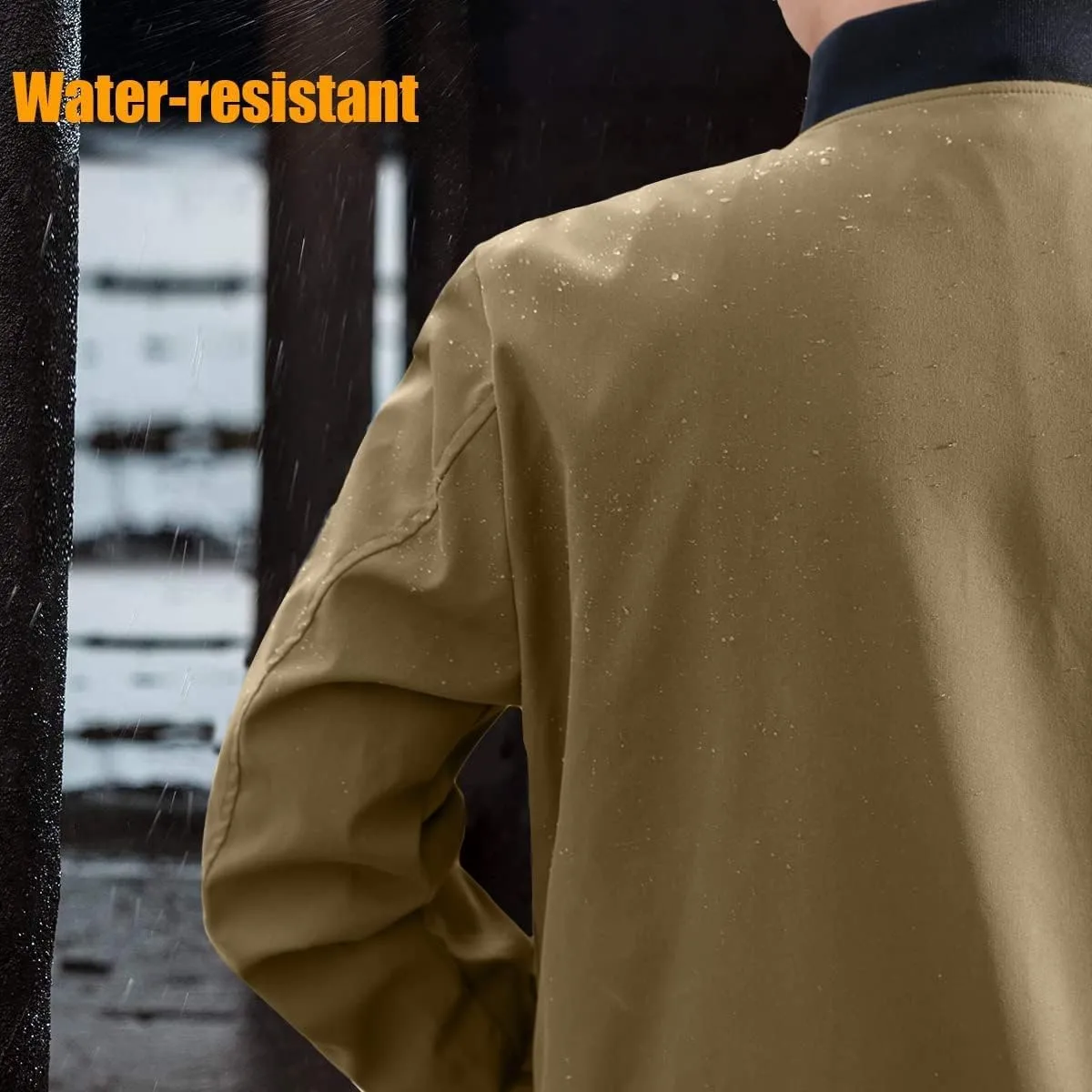 sandbank Men's Slim Fit Lightweight Softshell Flight Bomber Jacket Coat