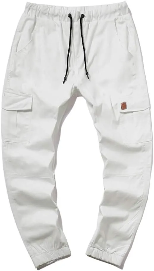 sdbrld Cargo Pants For Men Mens Cargo Pants Solid Drawstring Sport Jogger Cargo Pants Outdoor Casual Hiking Trousers Panrts