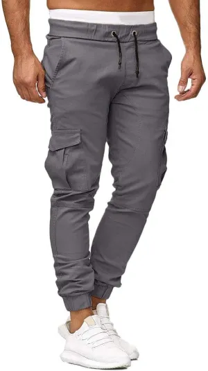 sdbrld Cargo Pants For Men Mens Cargo Pants Solid Drawstring Sport Jogger Cargo Pants Outdoor Hiking Casual Trousers Panrts