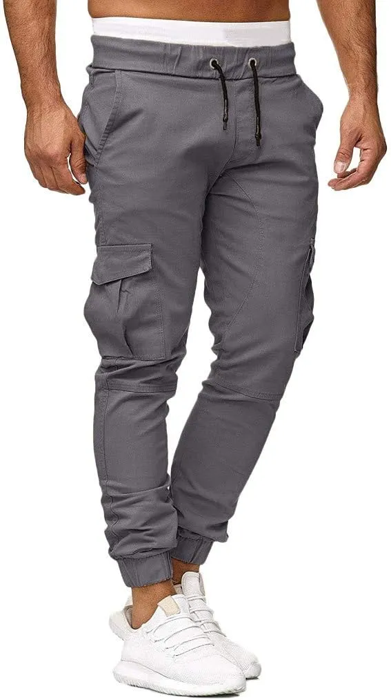 sdbrld Cargo Pants For Men Mens Cargo Pants Solid Drawstring Sport Jogger Cargo Pants Outdoor Hiking Casual Trousers Panrts