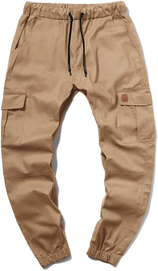 sdbrld Cargo Pants For Men Mens Cargo Pants Solid Drawstring Sport Jogger Cargo Pants Outdoor Trendy Hiking Trousers Panrts