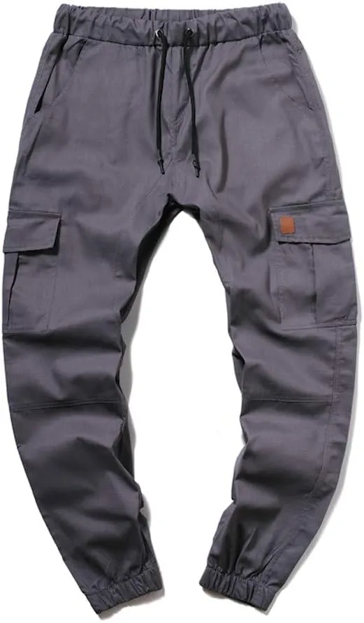 sdbrld Cargo Pants For Men Mens Cargo Pants Solid Drawstring Sport Jogger Cargo Pants Outdoor Trendy Hiking Trousers Panrts