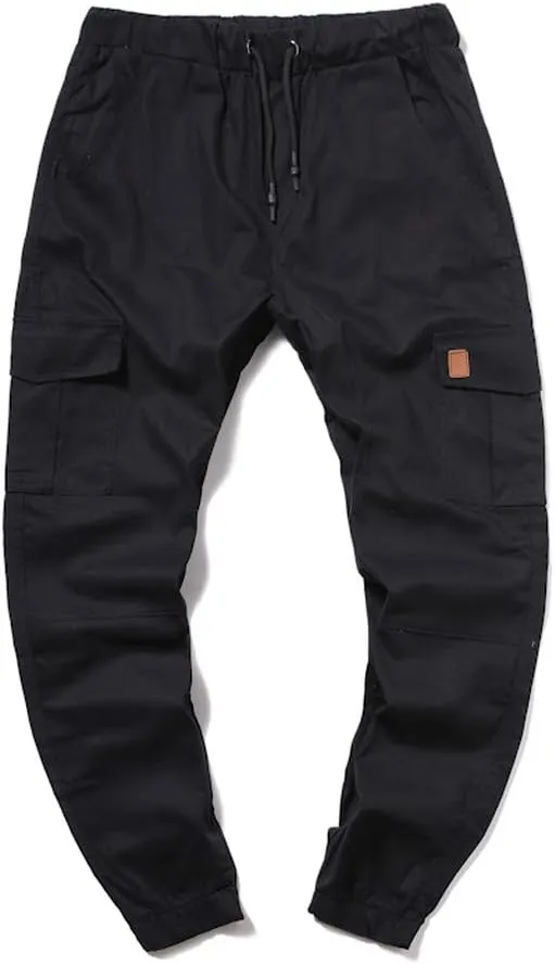 sdbrld Cargo Pants For Men Mens Cargo Pants Solid Drawstring Sport Jogger Cargo Pants Outdoor Trendy Hiking Trousers Panrts