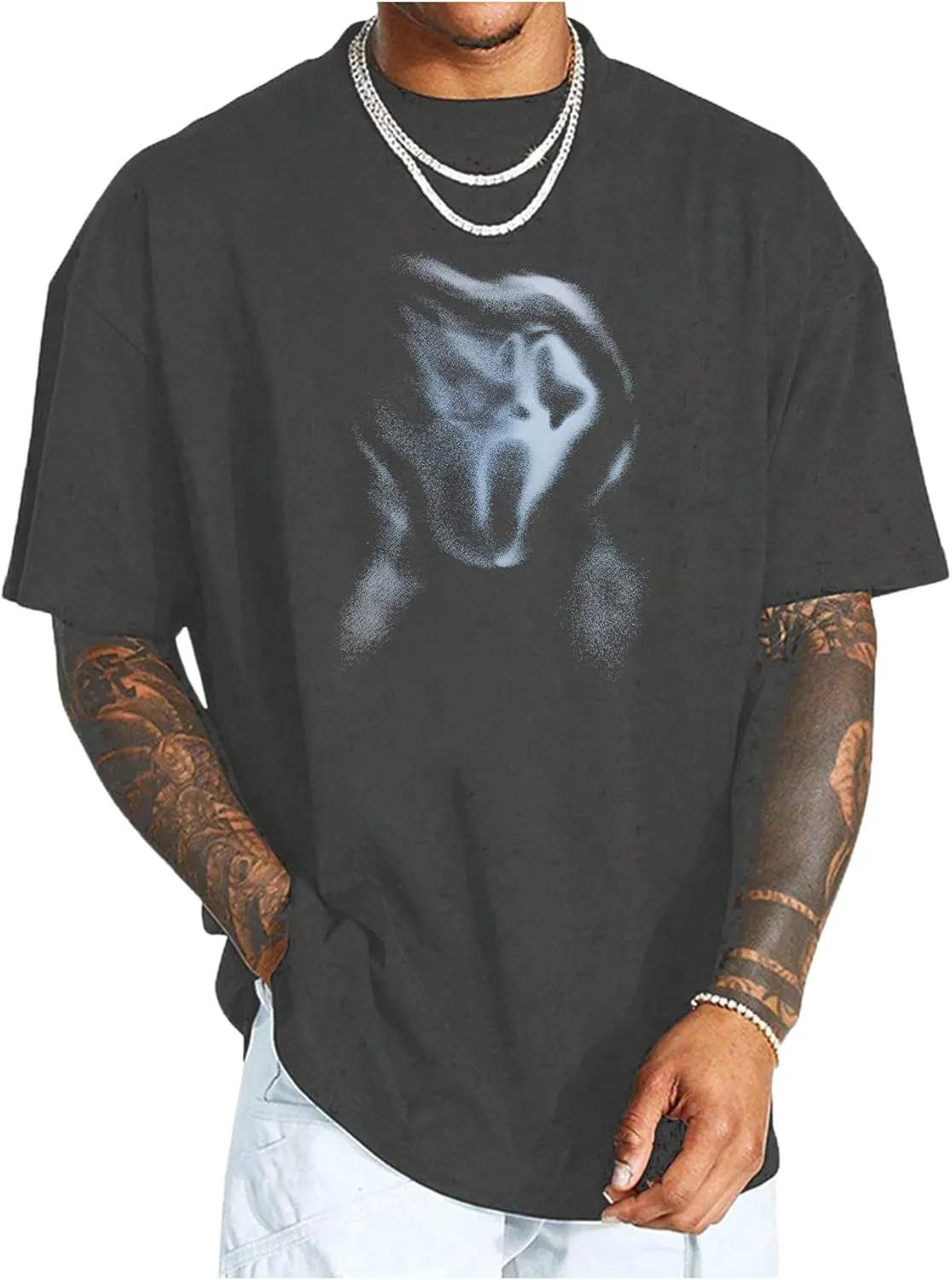 SOLY HUX Men's Vintage Graphic Tees Short Sleeve Crew Neck T Shirt Summer Tops Streetwear