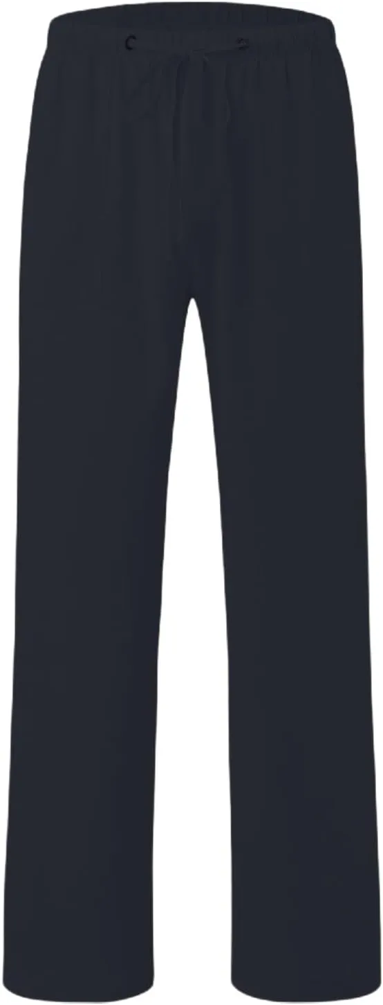 Summer Casual Linen Pants for Men Long Length Straight Leg Beach Plain Pant Trendy Outdoor Travel Trousers Pajamas
