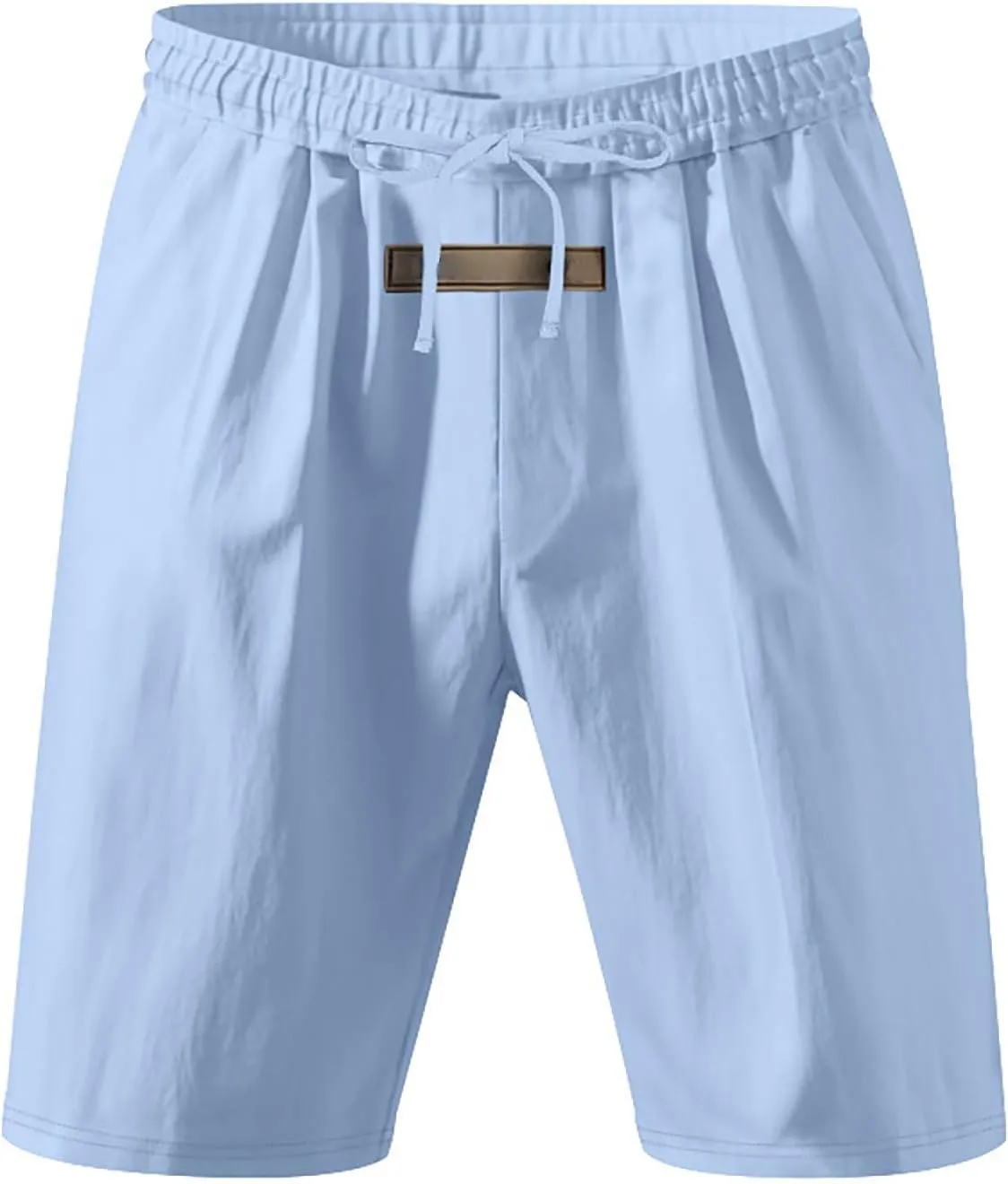 Summer Shorts for Mens Elastic Waist Drawstring Casual Pants Loose Fit Lightweight Vacation Beach Shorts with Pockets