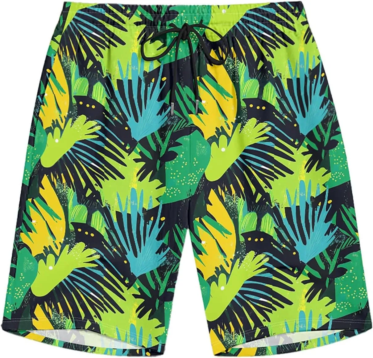 Summer Shorts for Mens Travel Holiday Hawaii Beach Retro Pants Fashion Print Elastic Wasit Loose Fit Pants Plus Size