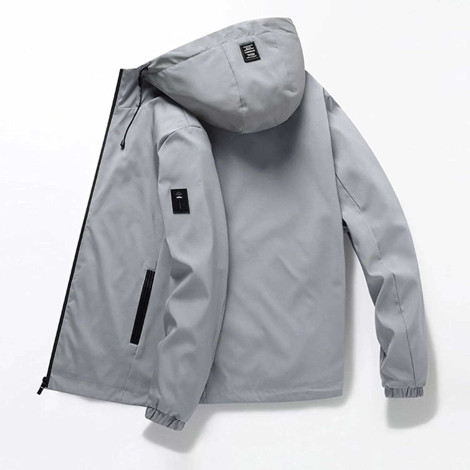 Sweatshirt Jacket Blouse Men's Skiing Jacket Casual Hooded Jackets Soild Color Outwear Outdoor Coats With Pockets