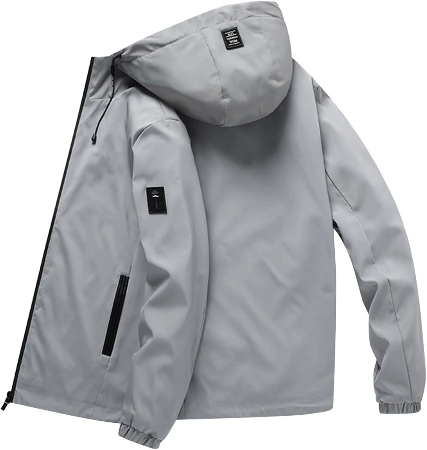 Sweatshirt Jacket Blouse Men's Skiing Jacket Casual Hooded Jackets Soild Color Outwear Outdoor Coats With Pockets