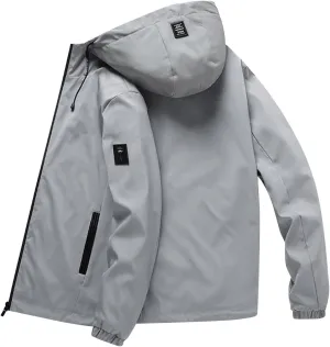 Sweatshirt Jacket Blouse Men's Skiing Jacket Casual Hooded Jackets Soild Color Outwear Outdoor Coats With Pockets