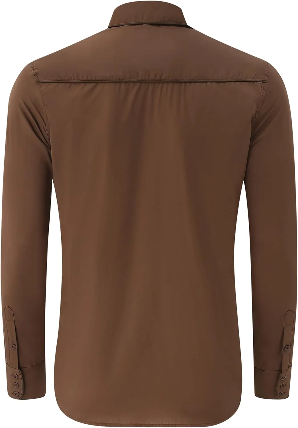 TURETRENDY Men's Western Embroidered Long Sleeve Cowboy Button Down Shirt