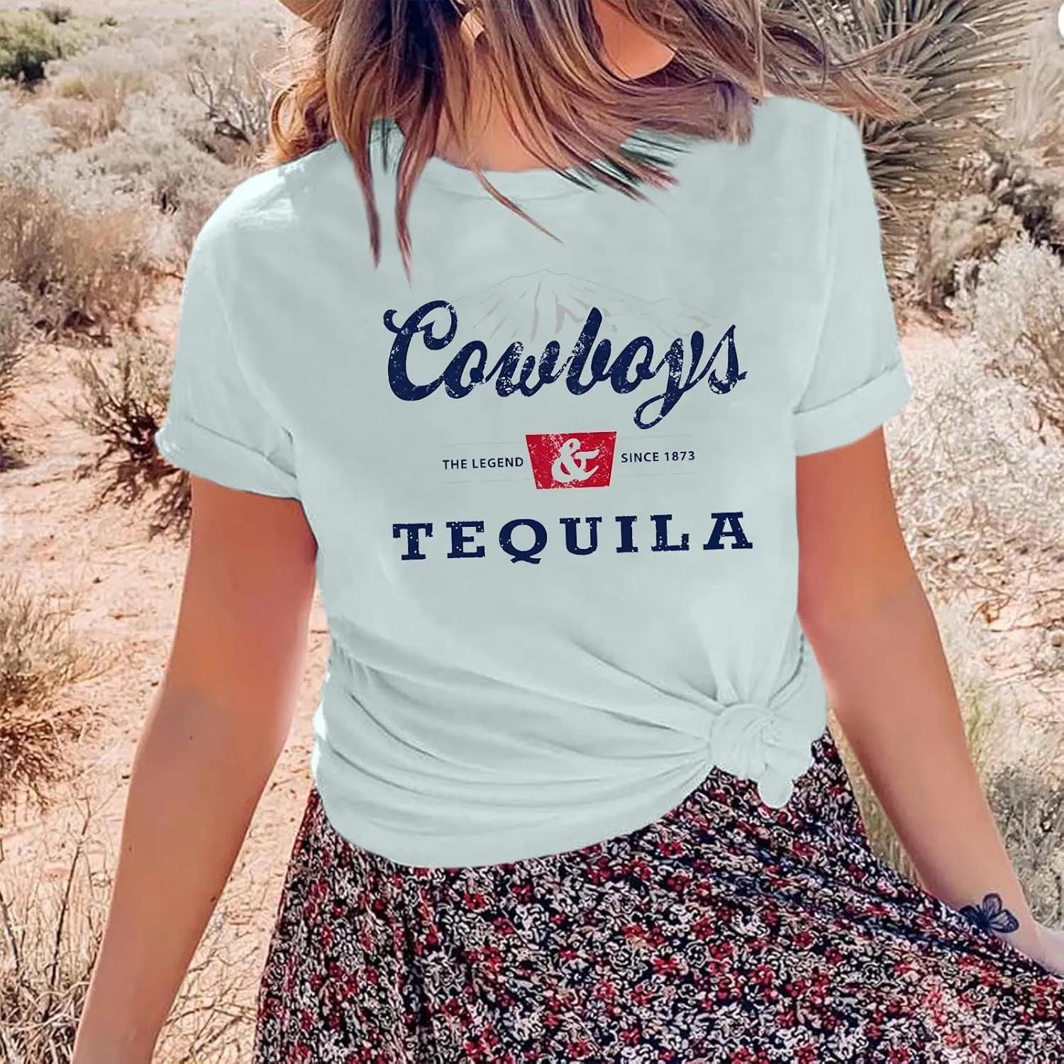 Western Cowboy Shirts Vintage Graphic Tees for Women Cowgirl Country Music Concert Tshirts Funny Retro Rodeo Shirt