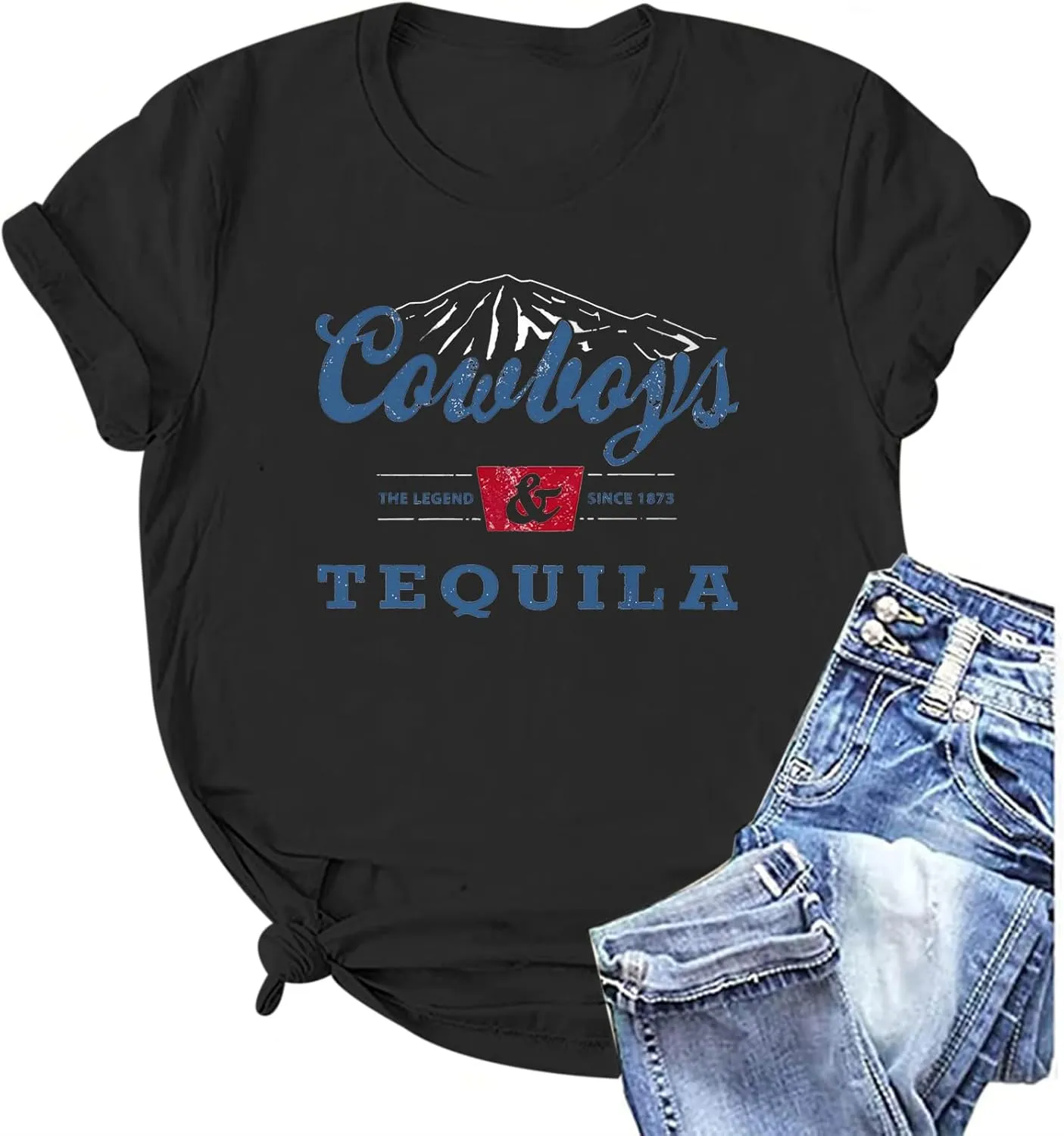 Western Cowboy Shirts Vintage Graphic Tees for Women Cowgirl Country Music Concert Tshirts Funny Retro Rodeo Shirt