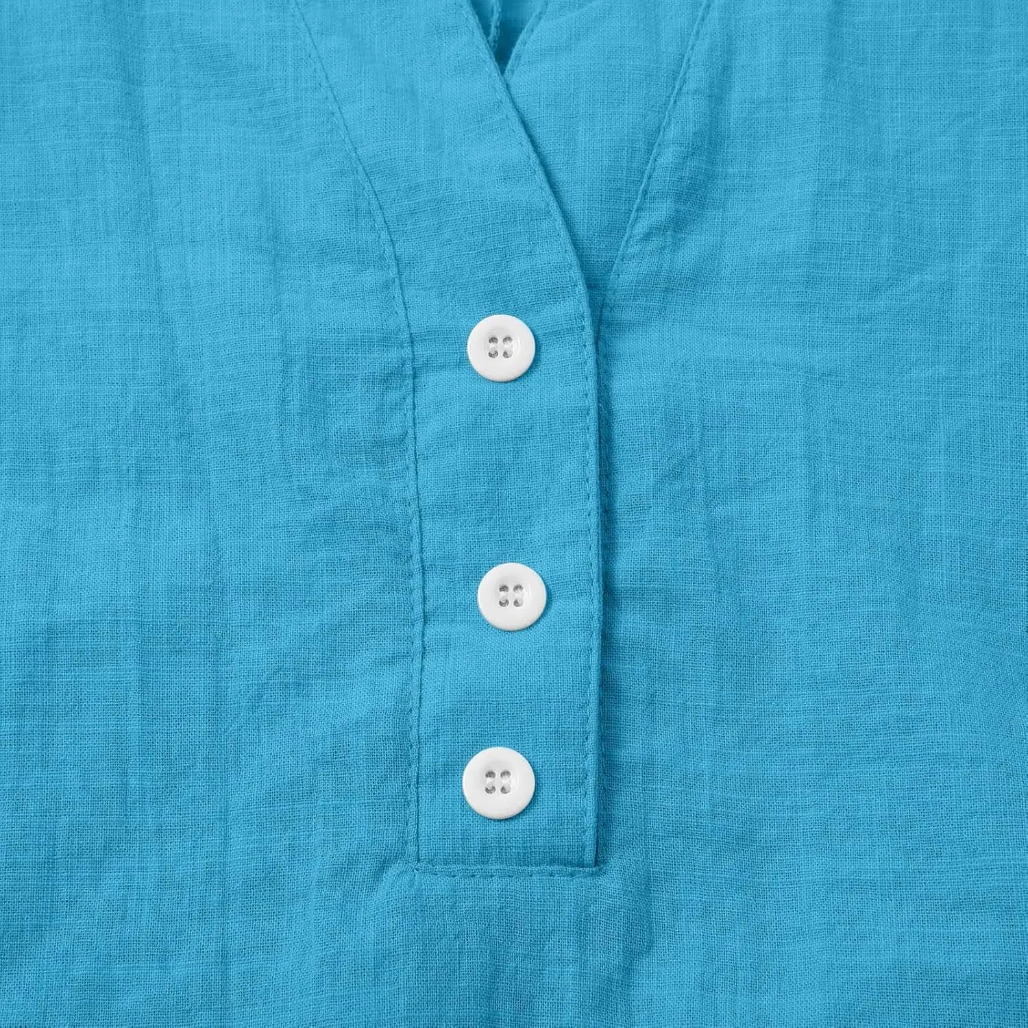 Women Cotton Linen T-Shirt Henley Shirts Casual V Neck Short Sleeve Summer Loose Tops Lightweight Breathable Tees