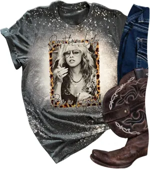 Women Vintage Graphic Tees for Women Rock Band T Shirt Casula Country Concert Outfits Short Sleeve Vintage Band Shirts