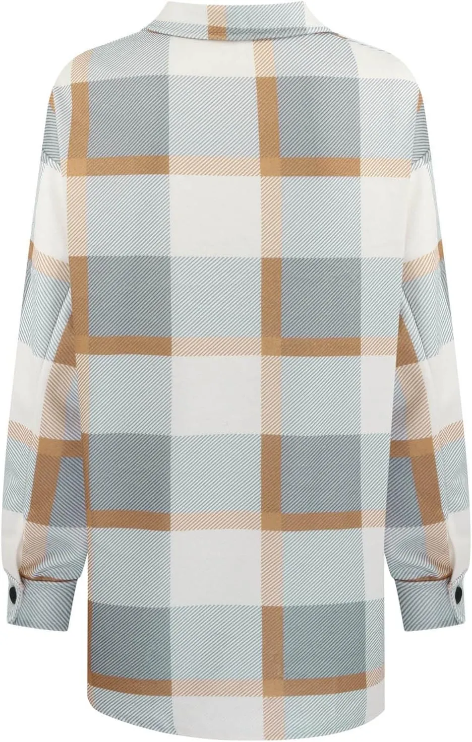 Womenfice Plaid Printed Sweaters Shirt Long Sleeve Cardigan Tops Trendy Long Outwear Tee Flannel Plaid Shirts
