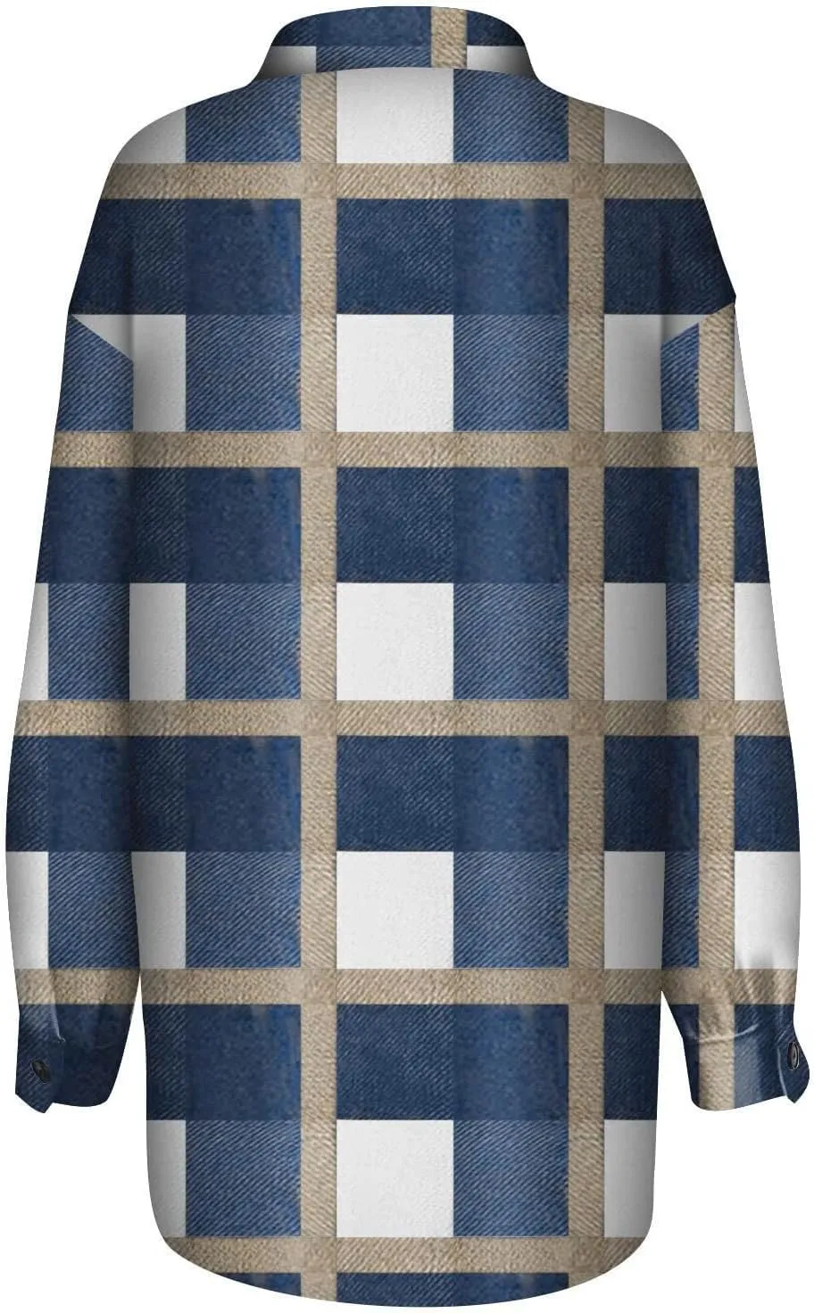 Womenfice Plaid Printed Sweaters Shirt Long Sleeve Cardigan Tops Trendy Long Outwear Tee Flannel Plaid Shirts