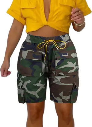 Womens Bermuda Sweat Shorts Summer Casual Drawstring Elastic Waisted Jogger Loose Athletic Shorts