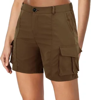 Womens Cargo Shorts Trendy Summer 2025 Casual High Waisted Work Shorts Retro Loose Outdoor Hiking Shorts with Pockets