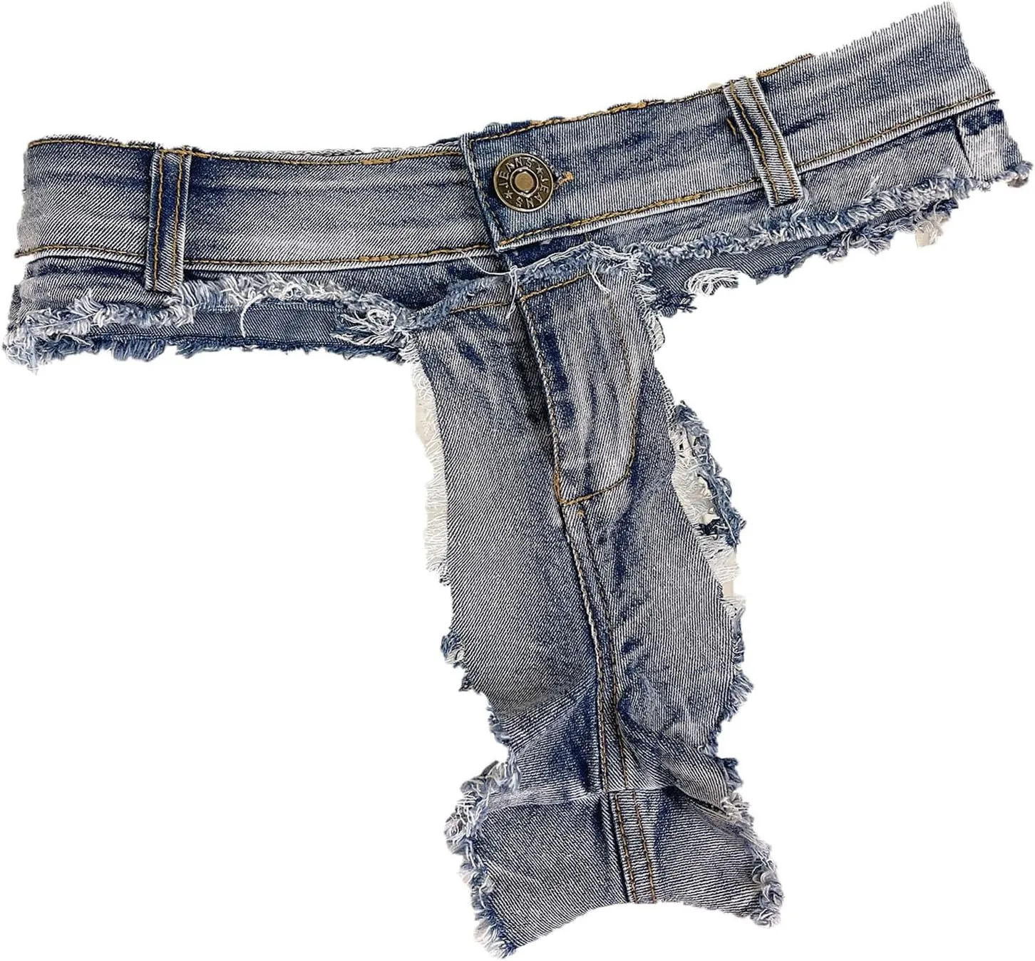 Women's Low Rise Denim Shorts Sexy Cut Off Mini Hot Pants Clubwear Denim Shorts Lace Up Frayed Cheeky Booty Shorts
