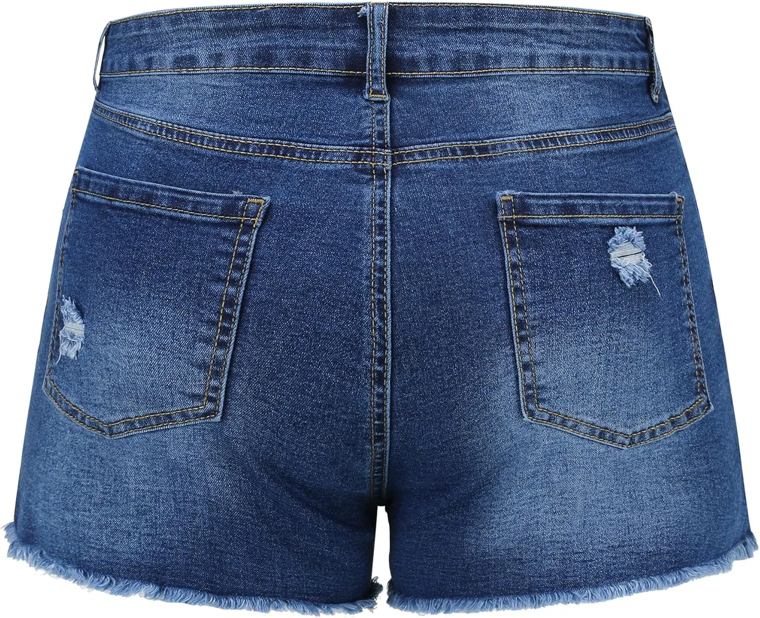 Women's Stretchy High Waisted Jean Shorts Ripped Denim Shorts