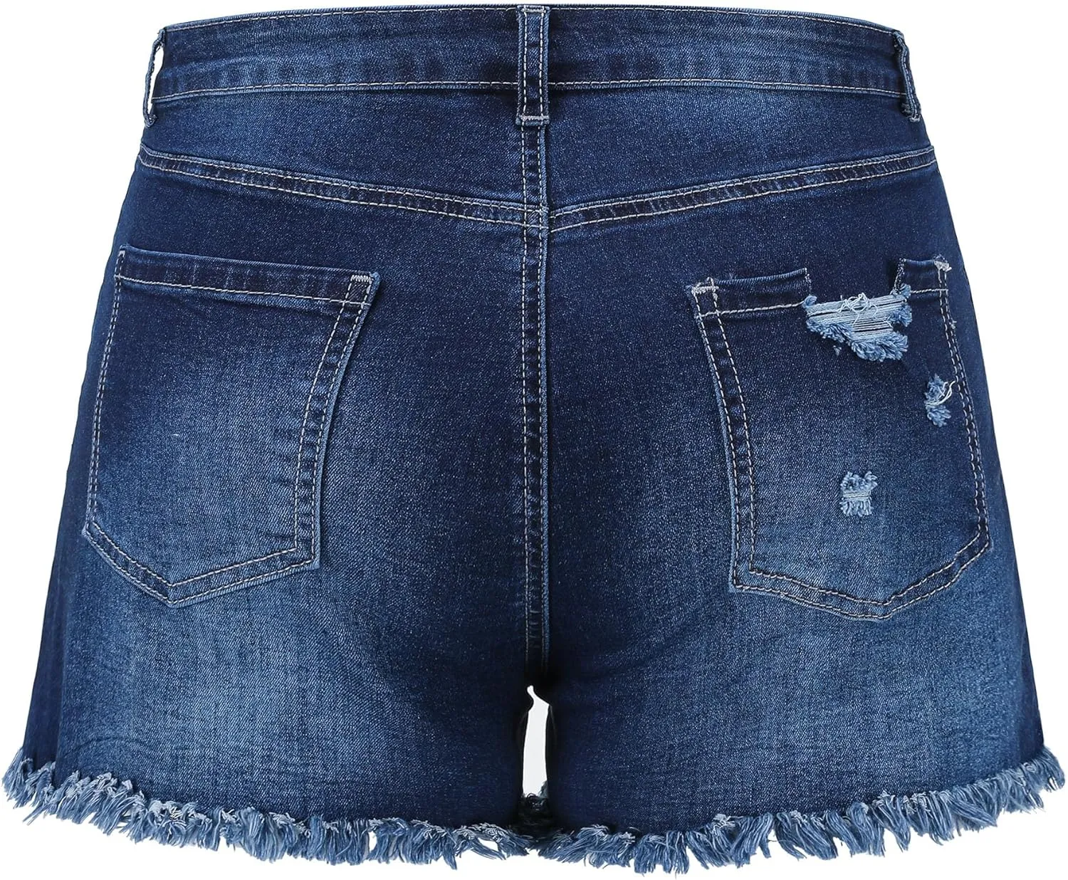Women's Stretchy High Waisted Jean Shorts Ripped Denim Shorts