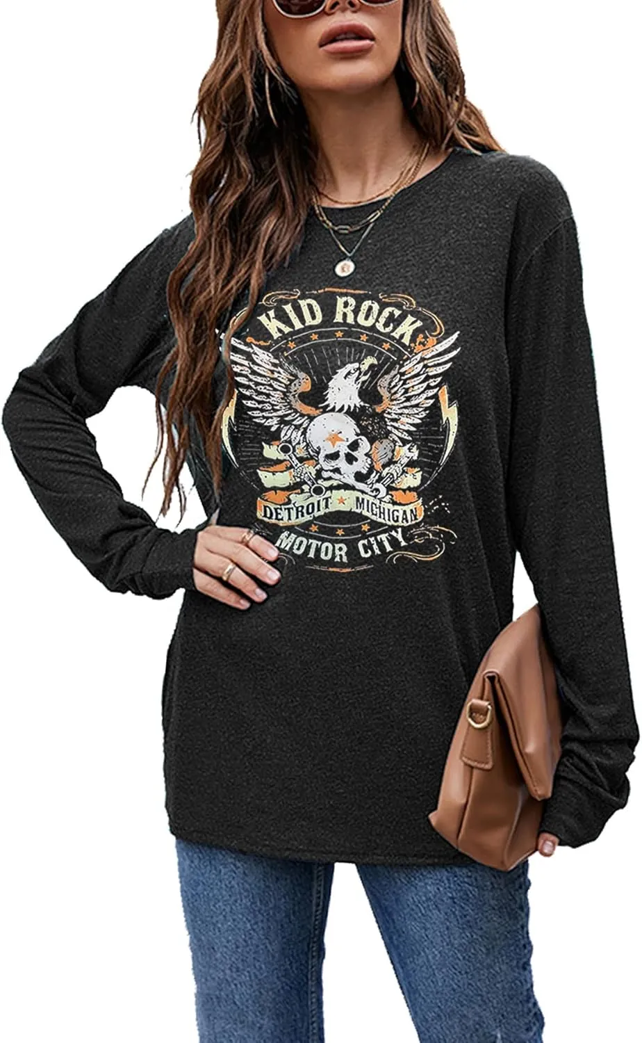 Womens T Shirts Country Music Shirt Rock Nasaville Concert Band Retro Tee Summer Short Sleeve Graphic Tops