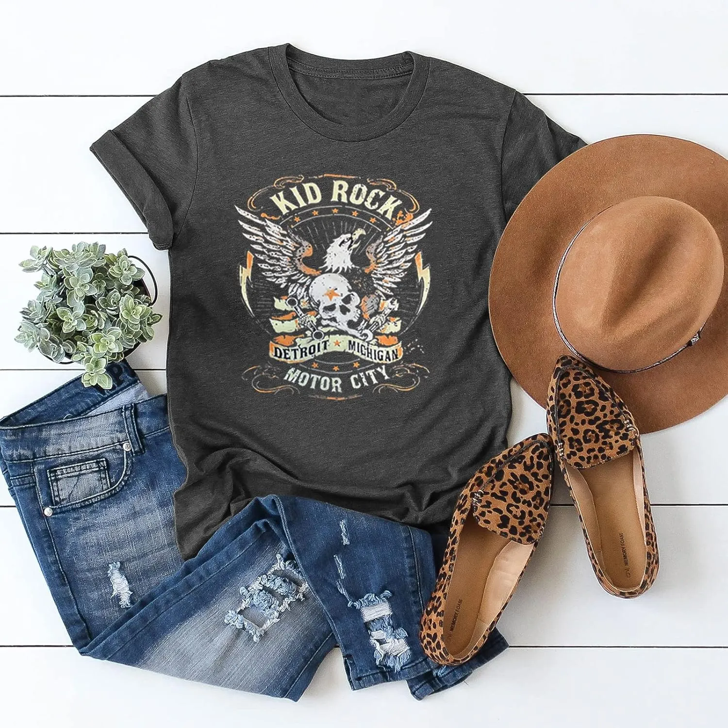 Womens T Shirts Country Music Shirt Rock Nasaville Concert Band Retro Tee Summer Short Sleeve Graphic Tops